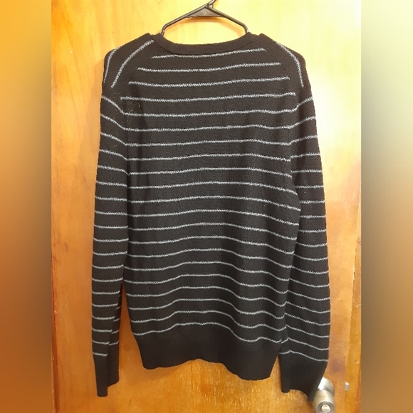 Calvin Klein Men's Merino Wool Blent Stripe Long Sleeve Sweater Size Lar… - Picture 4 of 5